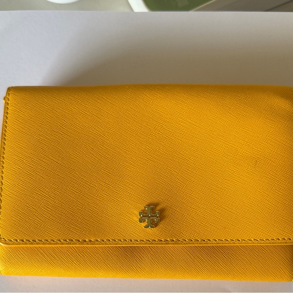 Tory Burch Handbags - Tory Burch Vibrant Yellow Clutch